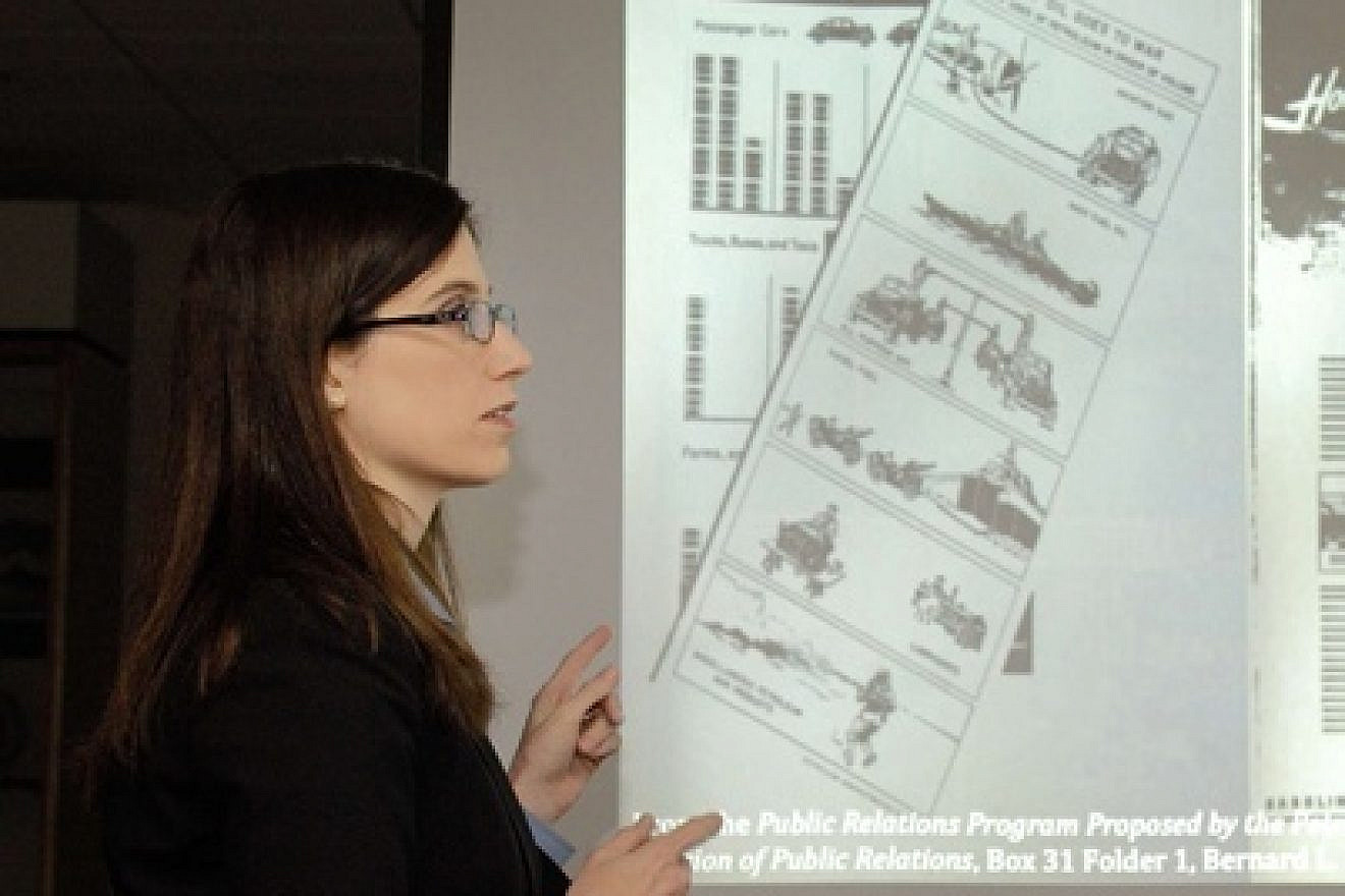 Click photo to download. Caption: Verity Educate Executive Director Dr. Ellen R. Wald makes a presentation. Wald's organization this month released a 152-page report addressing 300 specific points of inaccuracy and inconsistency in the Mideast curricula of the Newton, Mass., school district. Credit: Verity Educate.