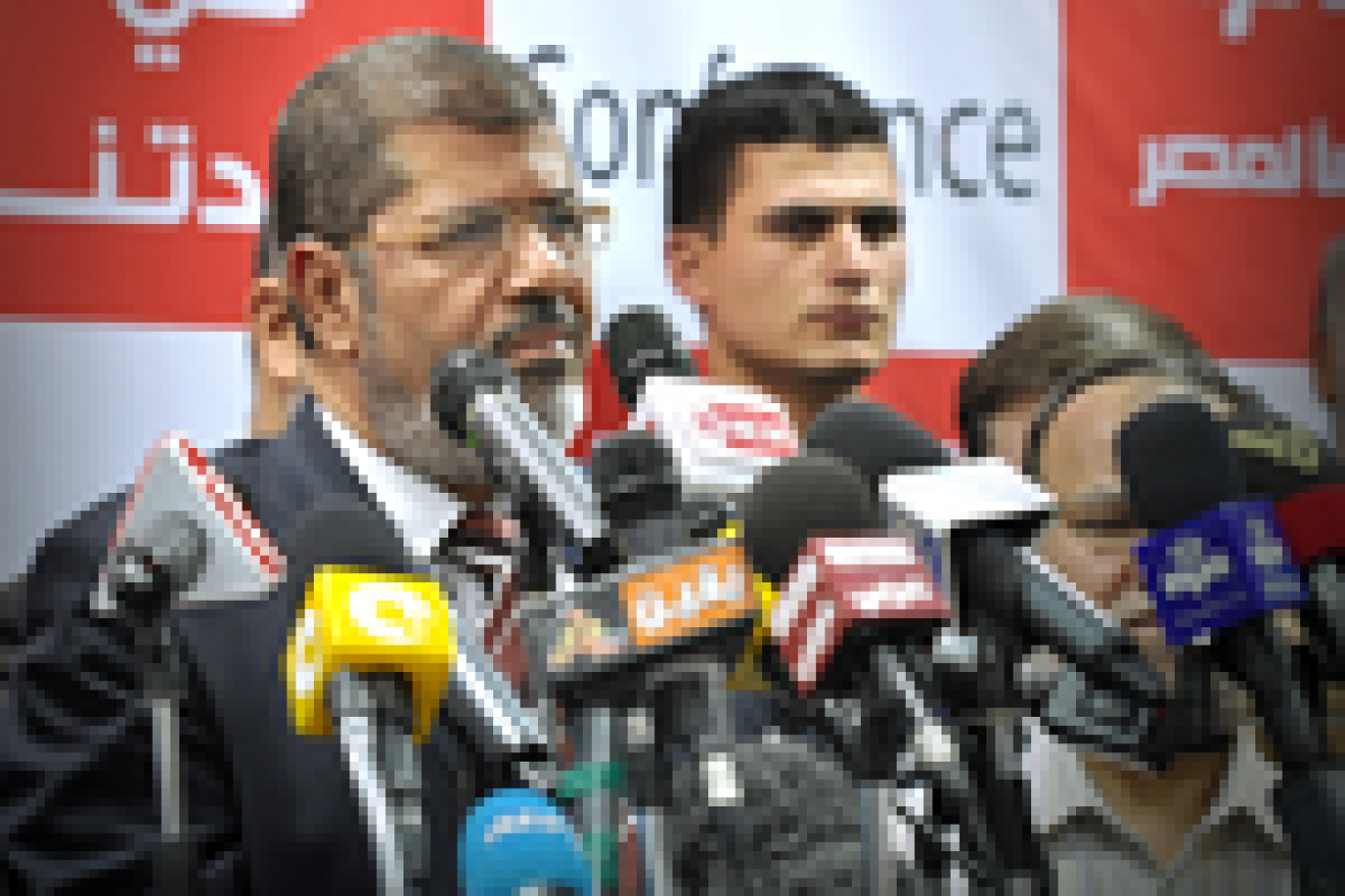 Click photo to download. Caption: Mohamed Morsi. Credit: Jonathan Rashad.