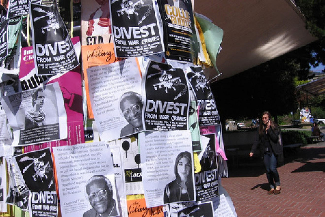 Jewish students face a climate of anti-Israel intimidation on several California campuses, including from UC Berkeley SJP. Credit: Students for Justice in Palestine at University of California, Berkeley.