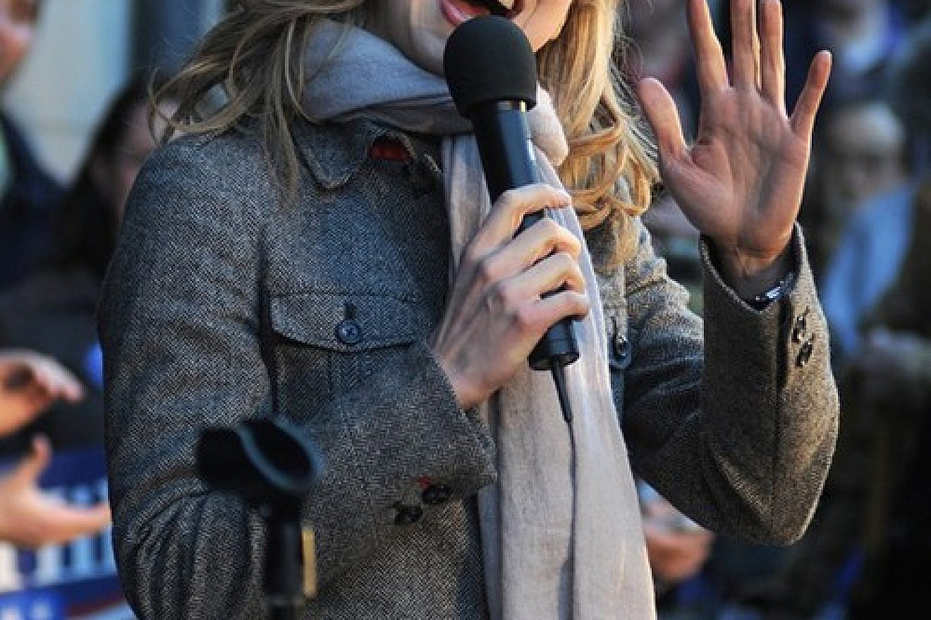 Chelsea Clinton, whose 2010 high-profile interfaith wedding included Jewish traditions such as groom Marc Mezvinsky donning a yarmulke and Jewish prayer shawl, and the signing of a Ketubah. But the wedding was also co-officiated by a Methodist minister and was held before sunset on Saturday, in violation of Shabbat. Credit: Kyle Cassidy via Wikimedia Commons.