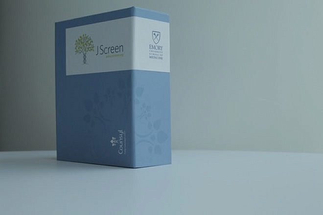A box containing the new JScreen kit, which enables users to test for the 19 known preventable Jewish genetic diseases. Credit: Courtesy of JScreen.