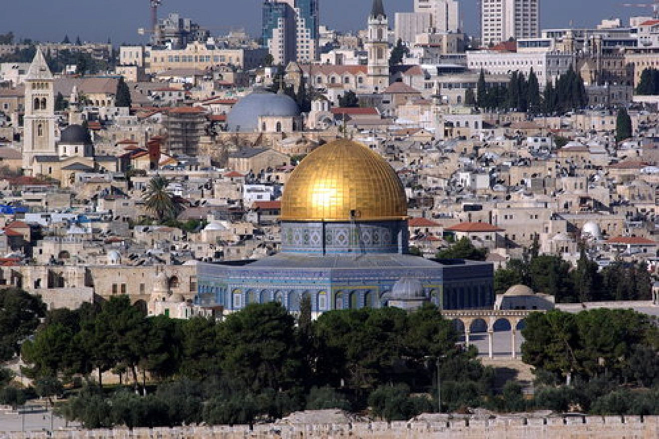 A view of Jerusalem, including the Dome of the Rock on the Temple Mount. Credit: Berthold Werner via Wikimedia Commons.