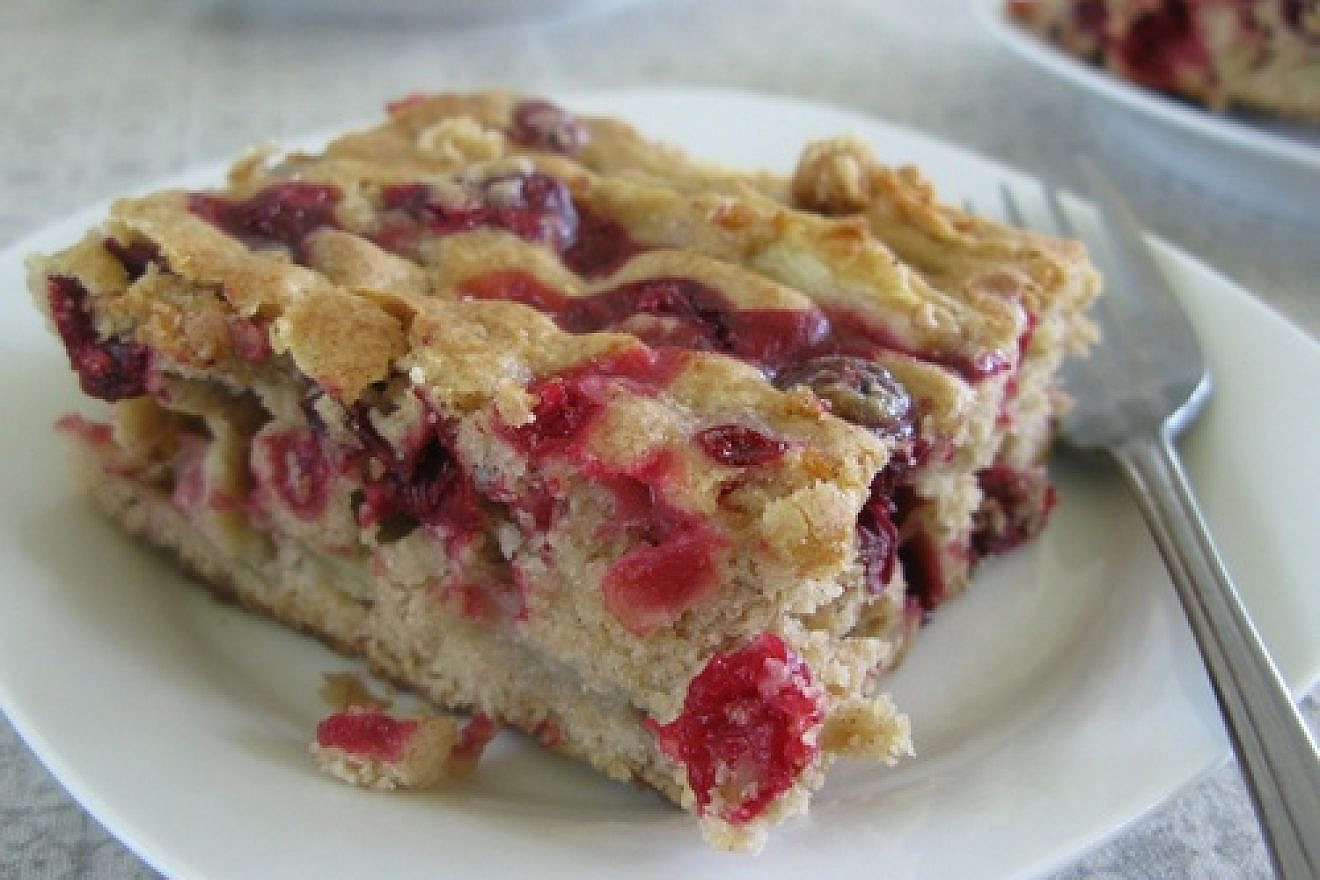 Cranapple walnut cake. Credit: Mollie Katzen.