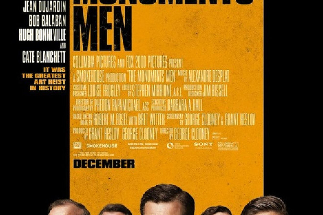 Click photo to download. Caption" The movie poster for George Clooney's "The Monuments Men." Credit: Monuments Men Press Kit.