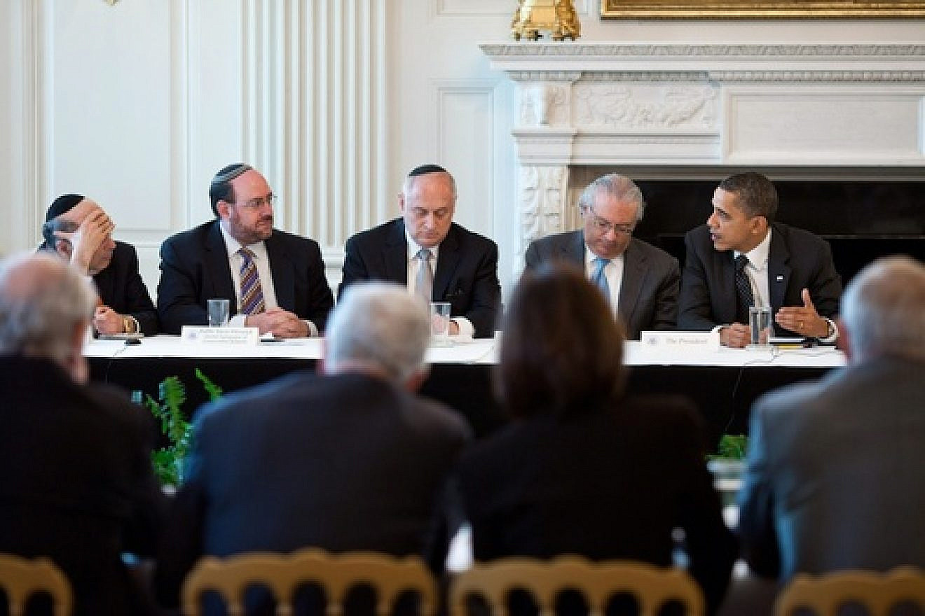 Click photo to download. Caption: President Barack Obama meets American Jewish leaders in the White House in March 2011. Last week, in their latest meeting with the White House, Jewish leaders were reportedly asked not to push for strengthened Iran sanctions while negotiations over the Iran nuclear program persist. Credit: White House.