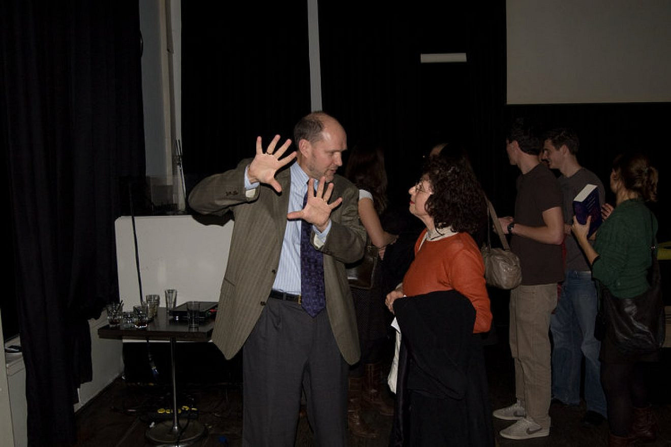 Stephen Walt (left), co-author of "The Israel Lobby." Credit: Maarten via Wikimedia Commons.