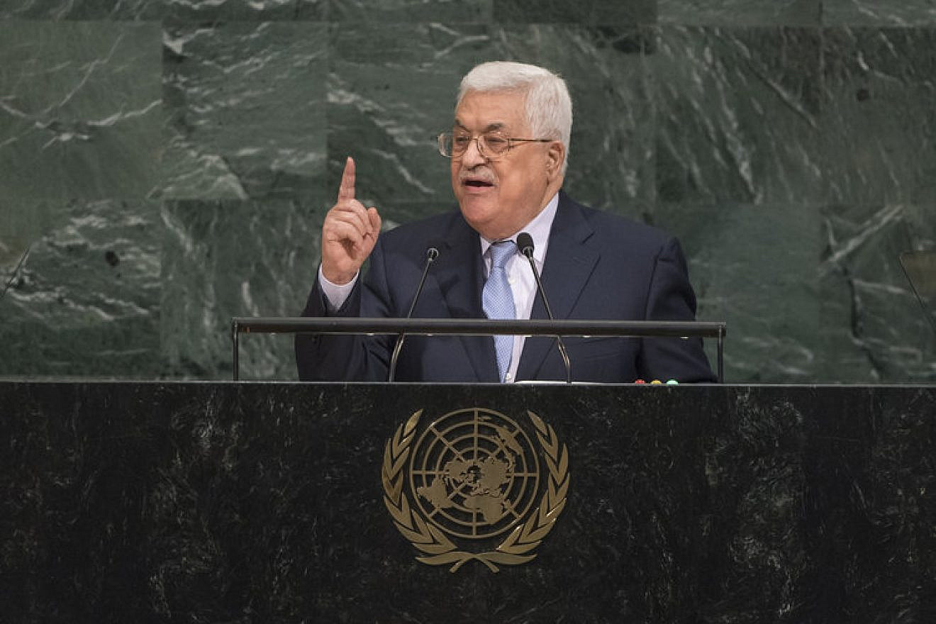 Palestinian Authority head Mahmoud Abbas addresses the general debate of the U.N. General Assembly in New York, Sept. 20, 2017. Credit: Cia Pak/U.N. Photo.