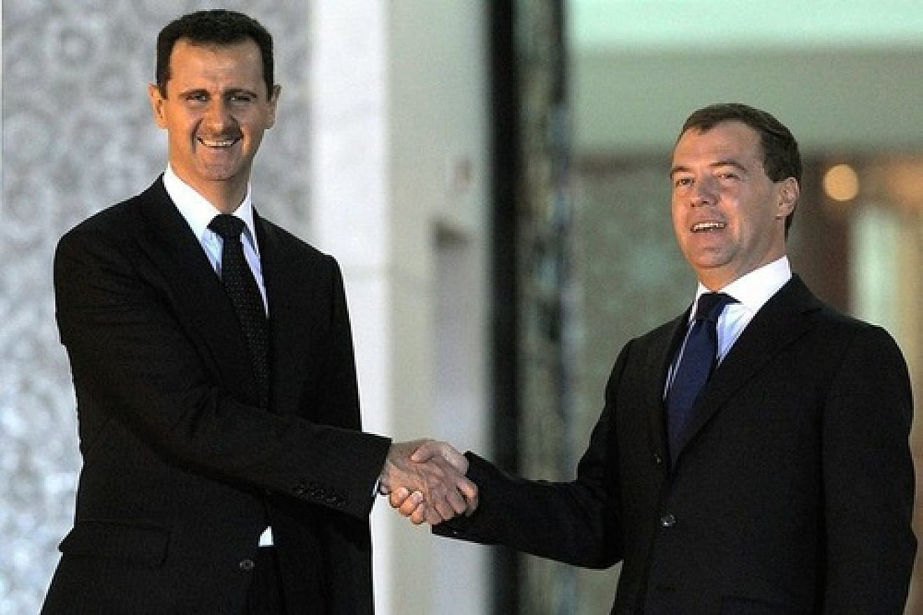 Syrian President Bashar Assad and Russian Prime Minister Dmitry Medvedev meet in Syria in May 2010. Russia has proposed a plan to secure Syria chemical weapons. Credit: Presidential Press and Information Office.