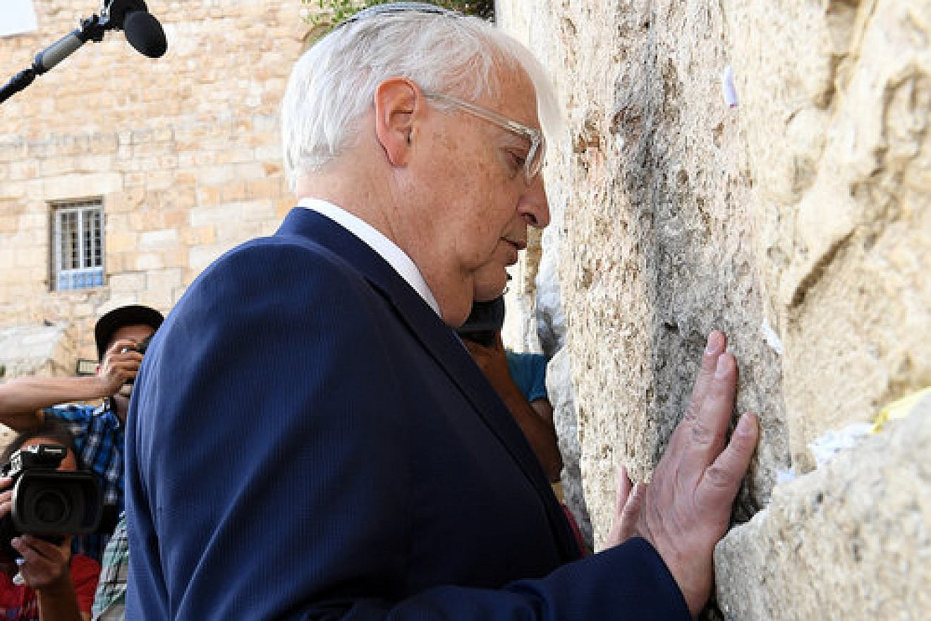 U.S. Ambassador to Israel David Friedman at the Western Wall in Jerusalem, May 15, 2017. Credit: U.S. Embassy Tel Aviv.
