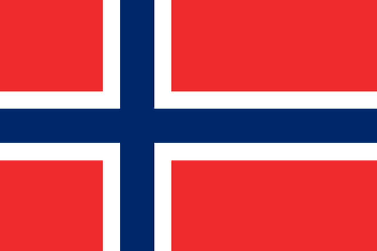 The Norwegian flag. Credit: Wikimedia Commons.