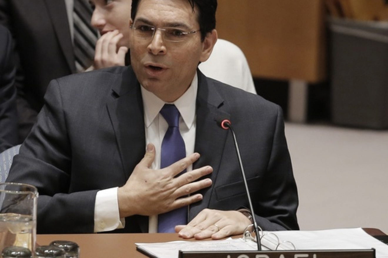Israeli Ambassador to the United Nations Danny Danon speaks at a U.N. Security Council meeting on April 18, 2016. Credit: U.N. Photo/Evan Schneider.