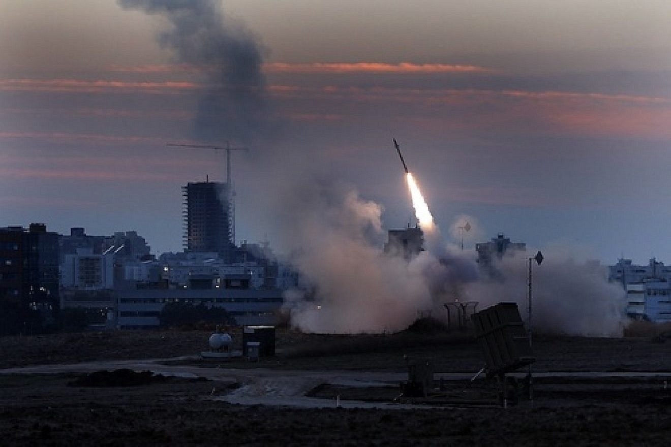 The Iron Dome defense system fires to interecept incoming missiles from Gaza in the port town of Ashdod, Thursday, Nov. 15, 2012. Credit: Tsafrir Abayov/Flash90.