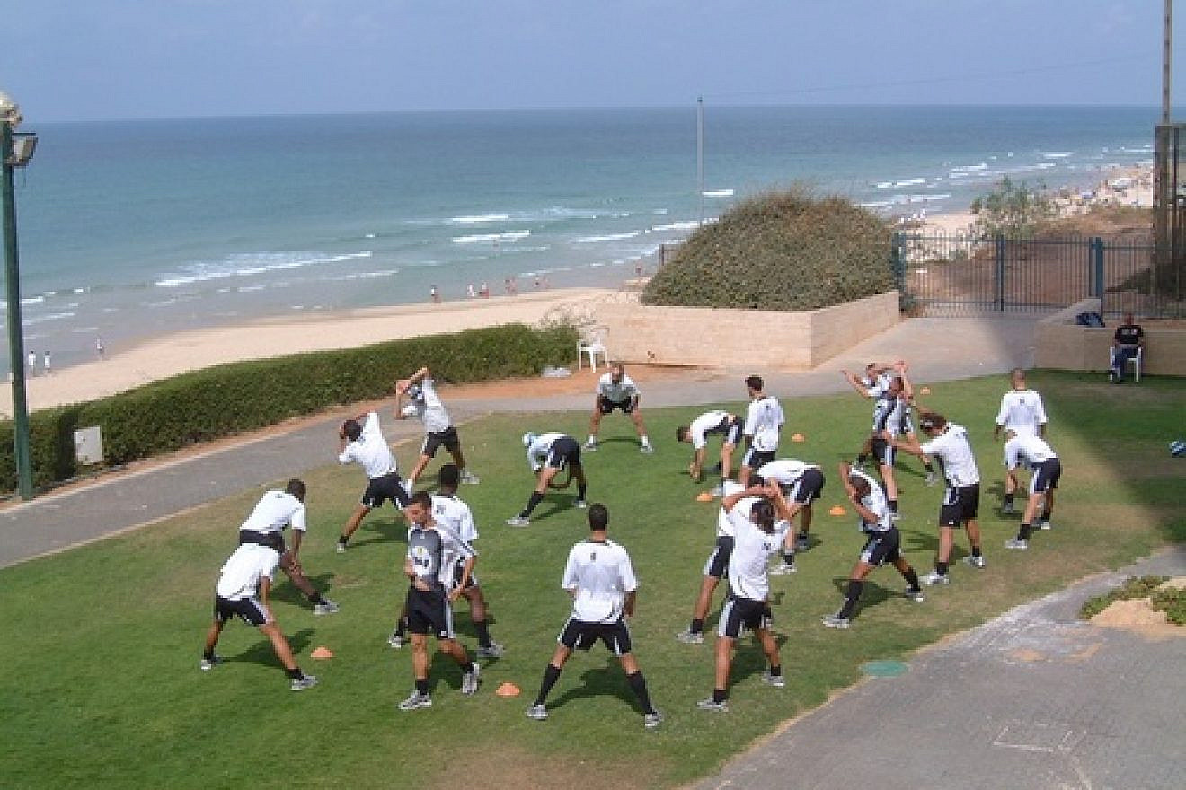 Israel's Beitar Jerusalem soccer team in a practice. Credit: Jonathan Peters.