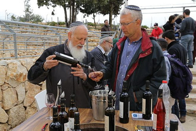 A wine festival at the Gush Etzion Winery in Israel on March 22, 2015, ahead of Passover. Credit: Gershon Elinson/Flash90.