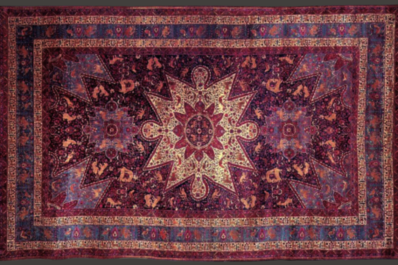 Click photo to download. Caption: The Armenian Orphan Rug. Credit: Armenian Cultural Foundation.