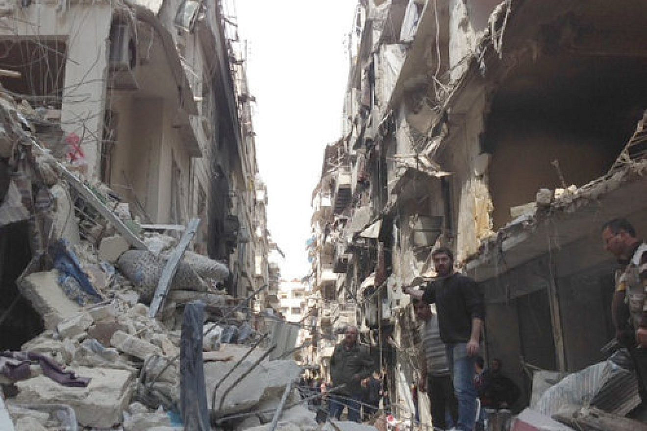 Damage to the Christian quarter of Aleppo, Syria, in January 2016. Credit: Aid to the Church in Need