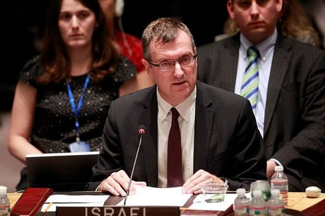 Amb. David Poet, Israel's Deputy Permanent Representative to the U.N., addresses the U.N. Security Council. Credit: U.N. photo/Paulo Filgueiras.