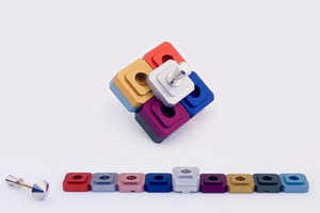 A menorah doesn't have to be a dull gift with such funky options. Credit: Menorah.com