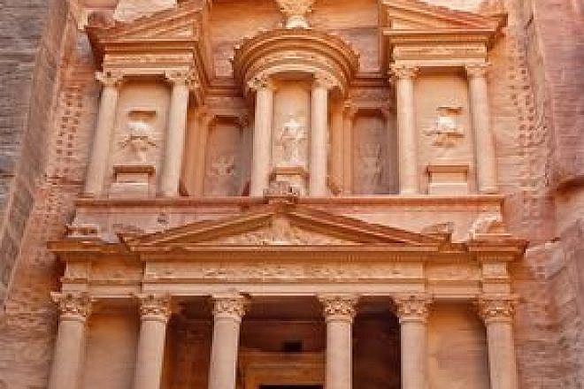 Carved into a cliff face in the early first century, and featured heavily in Indiana Jones, the "Treasury" is one of Petra's main attractions. Credit: Masada Siegel.