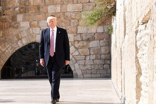 U.S. President Donald Trump at Jerusalem's Western Wall on May 22, 2017. Credit: Matty Stern/U.S. Embassy in Israel.