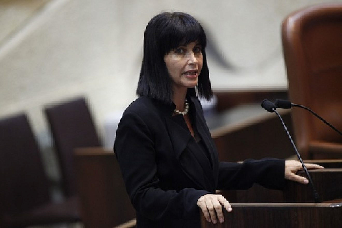 Einat Wilf, then a Knesset member for the Labor Party, addresses the Knesset on Oct. 15, 2012. Photo by Miriam Alster/Flash90.