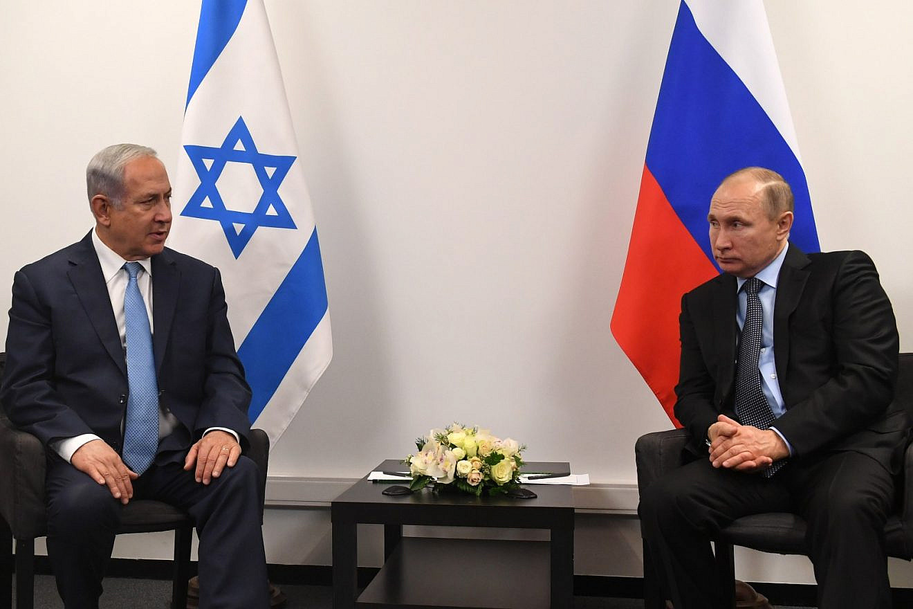 Israeli Prime Minister Benjamin Netanyahu (left) and Russian President Vladimir Putin meet in Moscow in late January. Credit: Kobi Gideon/GPO.