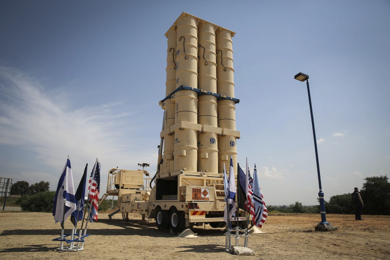 File photo: The "Arrow II" intercepting missile launcher at the Palmachim Israeli Airforce base. May 9, 2014. Photo by Hadas Parush/Flash 90.