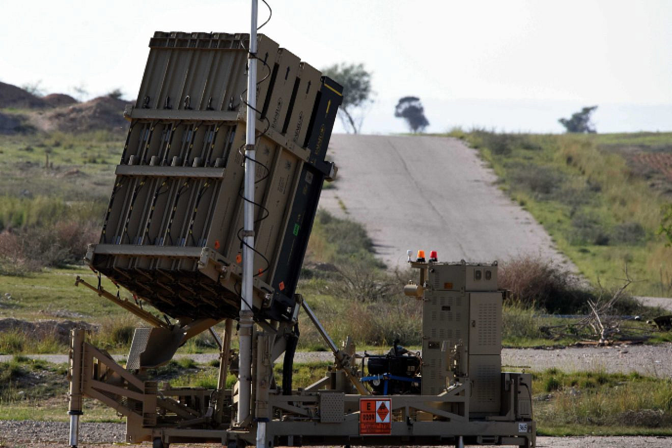 An Iron Dome battery seen near the Southern Israeli town of Beersheva. Photo by Flash90