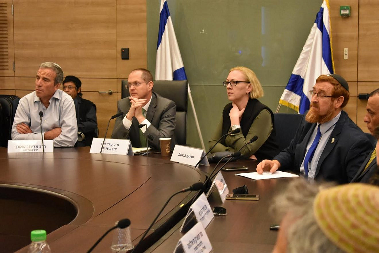 From left: Knesset members Elazar Stern, Oded Forer, Yulia Malinovsky and Yehudah Glick. Credit: Adi Yossef.