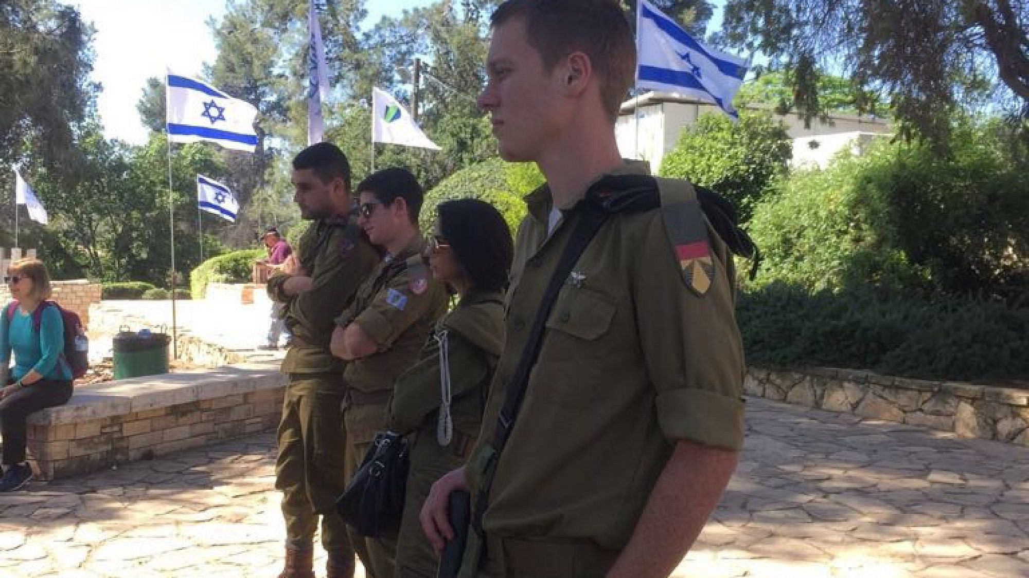 Israeli soldiers visit a 1948 battle site in Malkia, near the Lebanese border. Credit: Yaakov Lappin.