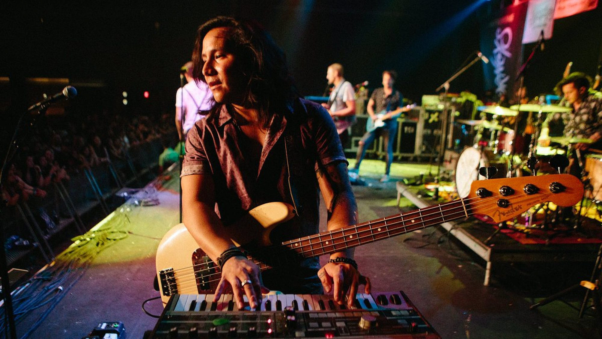 American Authors bassist Dave Rublin performing onstage. Credit: Twitter.