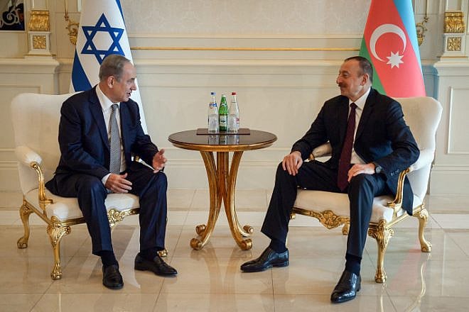 Israeli Prime Minister Benjamin Netanyahu meets with the Azerbaijan President Ilham Heydar Oghlu Aliyev in Baku on Dec. 13, 2016. Photo by Haim Zach/GPO.