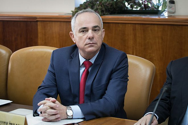 Israeli Energy Minister Yuval Steinitz at the weekly Cabinet meeting at the Prime Minister's Office in Jerusalem on Oct. 29, 2017. Photo by Ohad Zwigenberg/POOL.