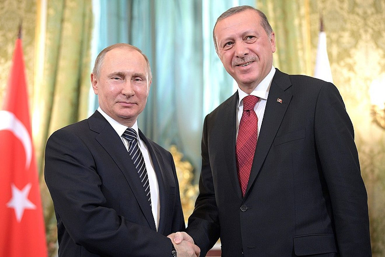 Russian President Vladimir Putin (left) and Turkish President Recep Tayyip Erdoğan. Source: Kremlin.
