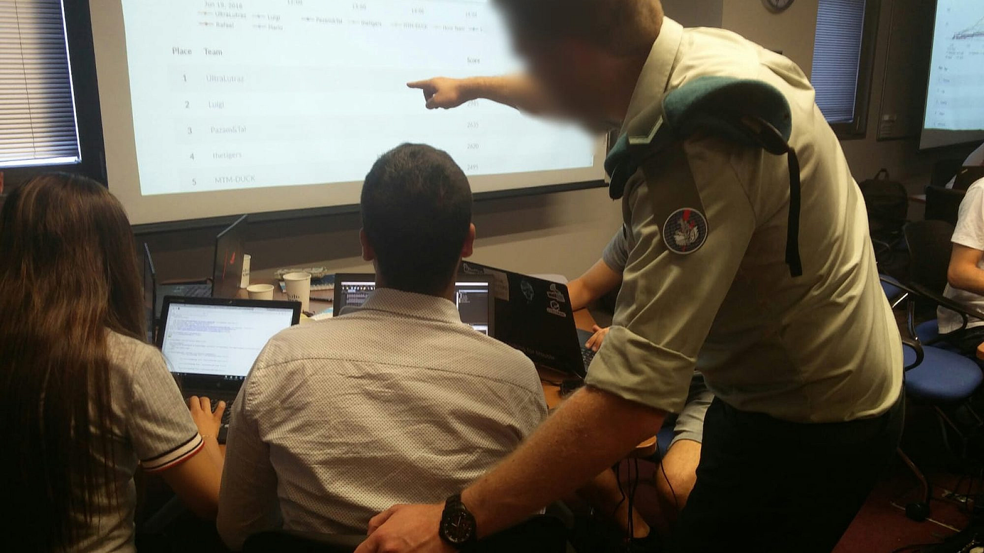 A photo from the "Capture The Flag" competition hosted by Cisco Systems held at its offices in Netanya on June 19. Credit: IDF Spokesperson.