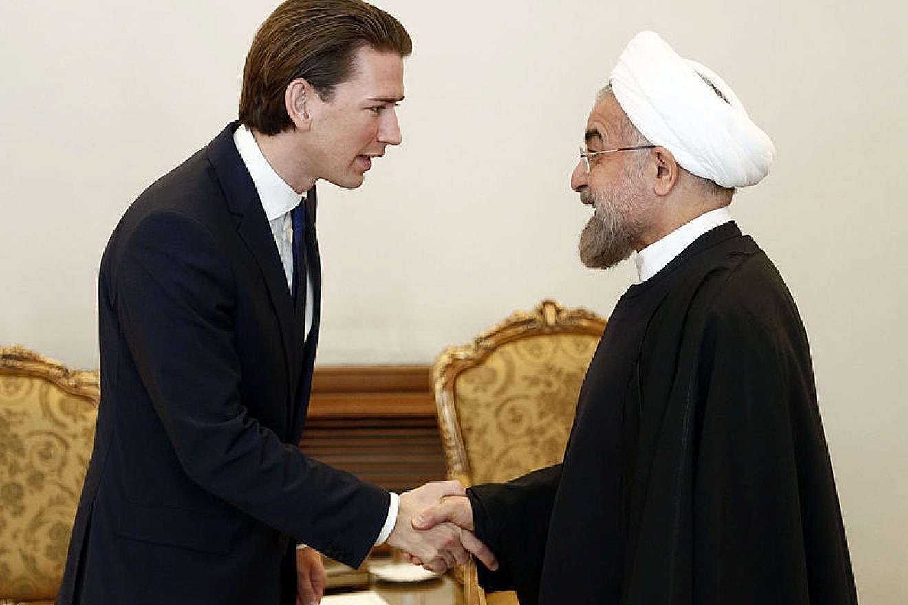 Austrian Chancellor Sebastian Kurz and Iranian President Hassan Rouhani in Tehran in 2013. Source: Wikimedia Commons.