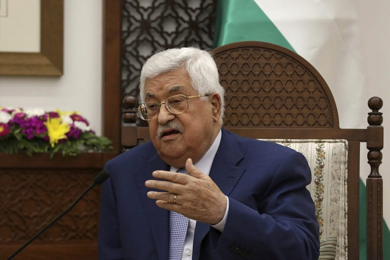 Palestinian Authority leader Mahmoud Abbas in the West Bank city of Ramallah on June 27, 2018. Photo: Alaa Badarneh/AP.