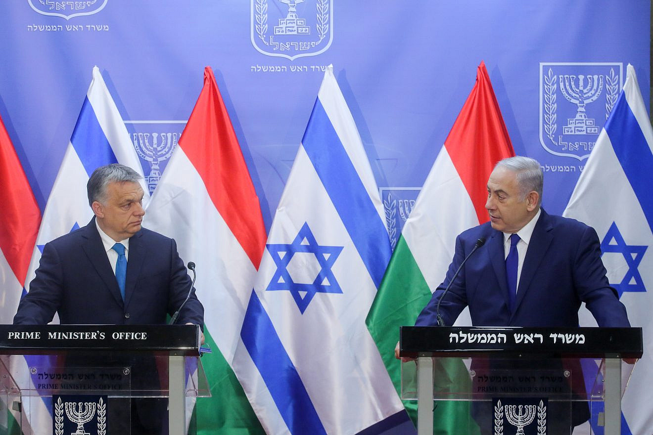 Prime Minister Benjamin Netanyahu holds a joint press conference with Hungarian Prime Minister Viktor Orbán, at the Prime Minister's Office in Jerusalem, on July 19, 2018. Photo by Marc Israel Sellem/POOL.