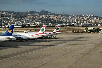 Planes at Beirut-Rafic Hariri International Airport in Lebanon. Photo by Francisco Anzola/Flickr.