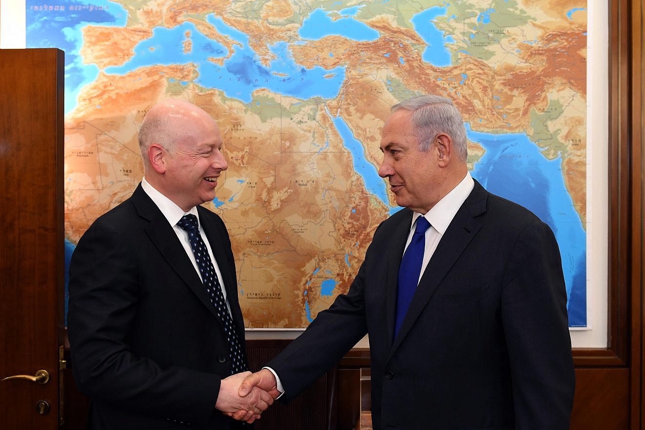 U.S. Assistant to the President and Special Representative for International Negotiations Jason Greenblatt meets with Prime Minister Benjamin Netanyahu at the Prime Minister's Office in Jerusalem, on June 20, 2017. Photo by Haim Zach/GPO.