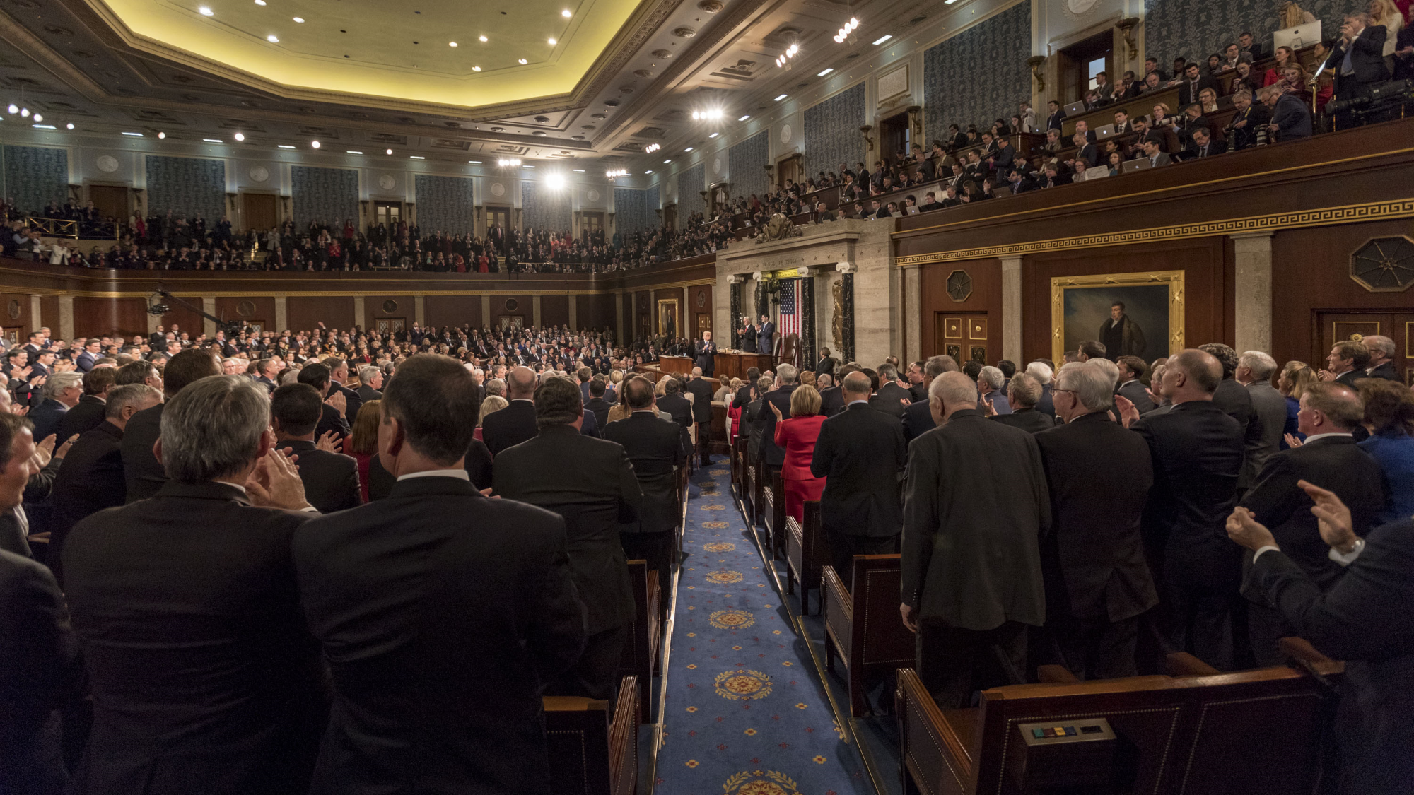 The 2018 State of the Union Address. Official White House photo by D. Myles Cullen/Wikimedia Commons.