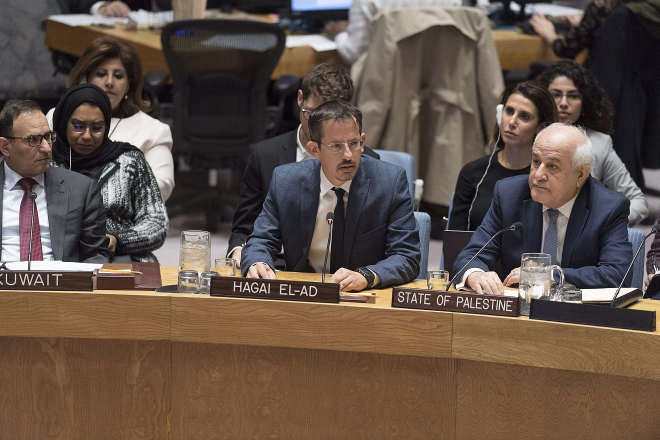 Hagai El-Ad, executive director of B’Tselem, addresses the U.N. Security Council on the situation in the Middle East, including the Palestinian question. Credit: U.N. Photo/Rick Bajornas.