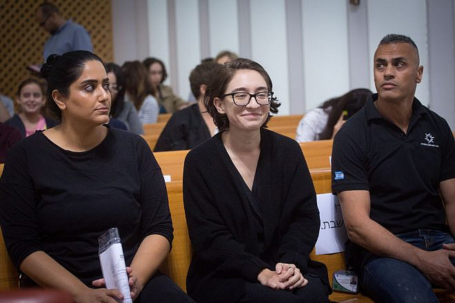 Lara Alqasem, a 22-year-old American graduate student, arrives to the courtroom at the Israel Supreme Court in Jerusalem on Oct. 17, 2018. Credit: Miriam Alster/Flash90.