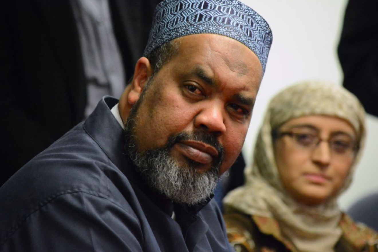 Mohamed Magid, iman of All Dulles Area Muslim Society Center in Sterling, Va., spoke at an evening vigil on Oct. 29, 2018 at Adas Israel Congregation in Washington, D.C., in the wake of the Oct. 27 shooting at the Tree of Life*Or L'Simcha Synagogue in Pittsburgh, Pa. Credit: Screenshot.