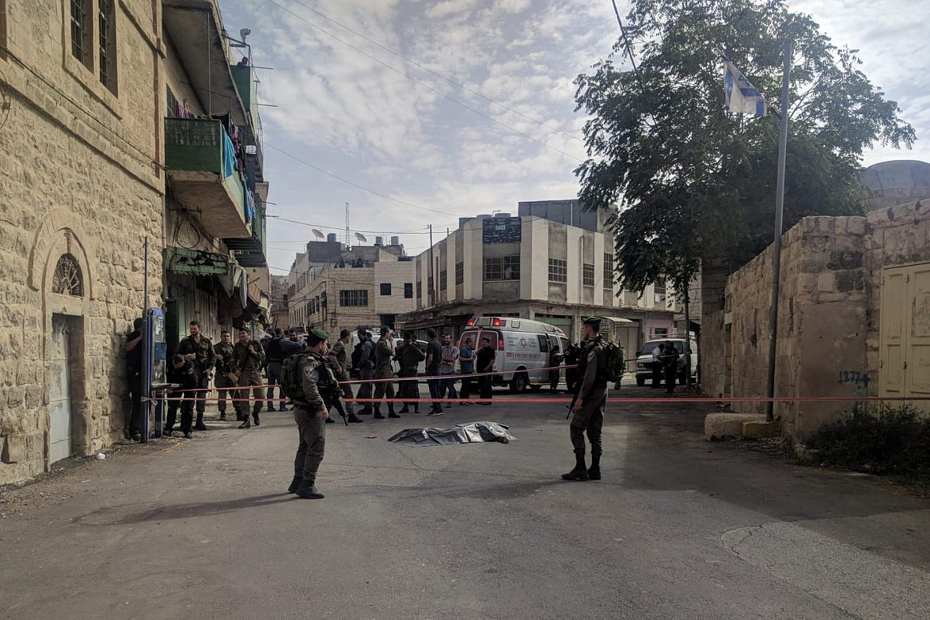 A terrorist was neutralized after attacking an Israeli soldier in Hebron on Oct. 22, 2018. Source: Yishai Fleisher, International Spokesman for the Jewish Community of Hebron.