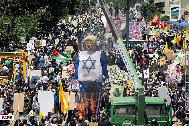 An anti-Israel demonstration in Iran. Photo by Ali Khara/Fars News Agency.