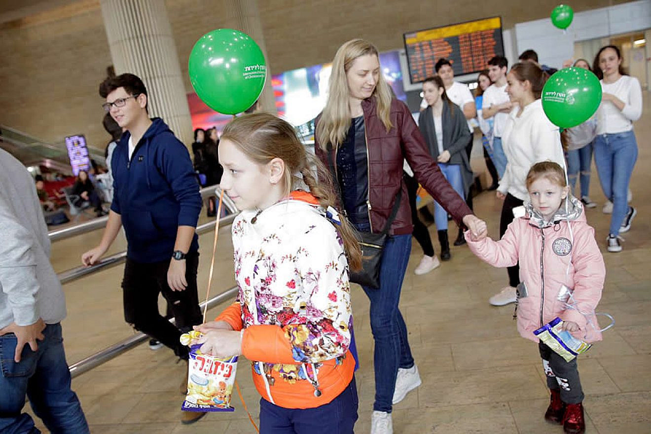Approximately 250 new immigrants (olim) from Ukraine arrived in Israel on Dec. 24 and Dec. 25, 2018, on flights chartered by the International Fellowship of Christians and Jews, the final ones for new immigrants in 2018. Credit: Olivia Petosi.