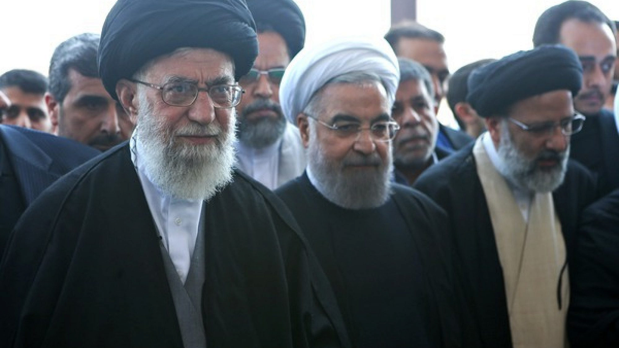 Iranian Supreme Leader Ayatollah Ali Khamenei (left) with Iranian President Hassan Rouhani. Credit: Wikimedia Commons.