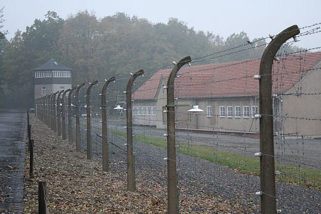 Part of the barbed wire surrounding the former Buchenwald camp. Credit: Lars K. Jensen/Flickr.
