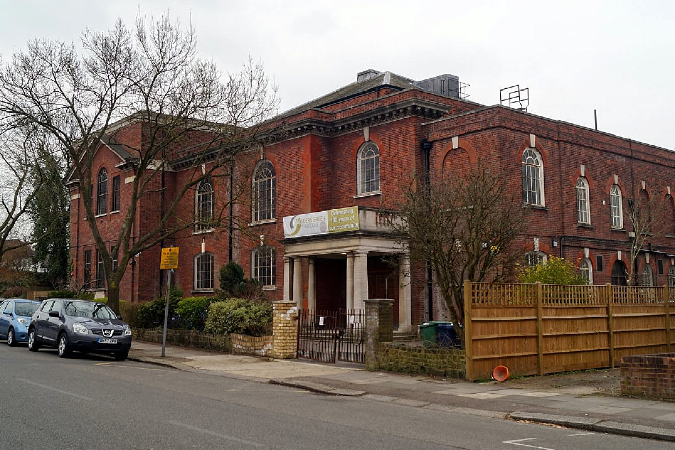 Golders Green Synagogue in a heavily Jewish suburb of London, March 2016. Credit: Erfurth/Wikimedia Commons.